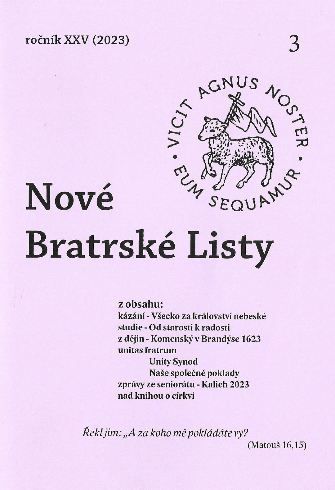 Nové bratrské listy 2023-3